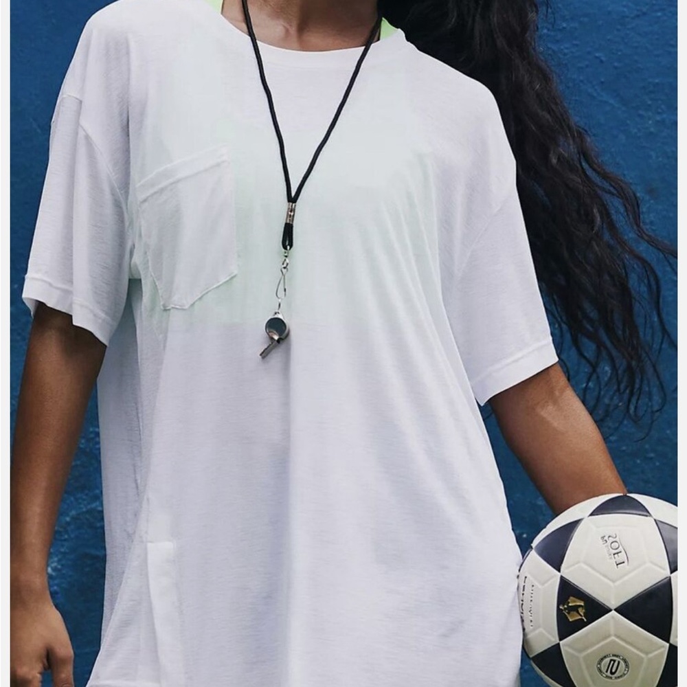 Free People Movement Tempo Athletic Tunic Tee in White NWT XS